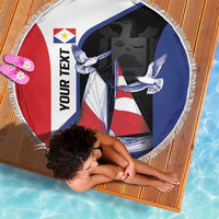 Caribbean Saba Personalized Beach Blanket Remis Velisque Sail the Seas - Wonder Print Shop