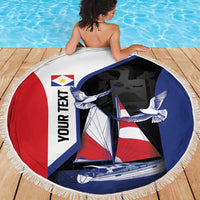 Caribbean Saba Personalized Beach Blanket Remis Velisque Sail the Seas - Wonder Print Shop