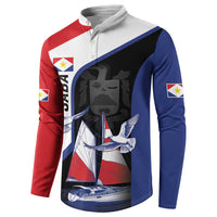 Caribbean Saba Personalized Button Sweatshirt Remis Velisque Sail the Seas - Wonder Print Shop