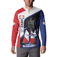 Caribbean Saba Personalized Button Sweatshirt Remis Velisque Sail the Seas - Wonder Print Shop