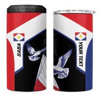 Caribbean Saba Personalized 4 in 1 Can Cooler Tumbler Remis Velisque Sail the Seas - Wonder Print Shop