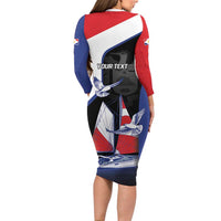 Caribbean Saba Personalized Family Matching Long Sleeve Bodycon Dress and Hawaiian Shirt Remis Velisque Sail the Seas - Wonder Print Shop