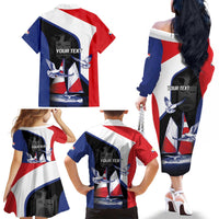 Caribbean Saba Personalized Family Matching Off The Shoulder Long Sleeve Dress and Hawaiian Shirt Remis Velisque Sail the Seas - Wonder Print Shop