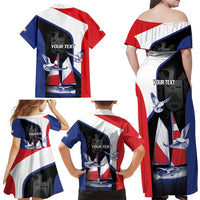 Caribbean Saba Personalized Family Matching Off Shoulder Maxi Dress and Hawaiian Shirt Remis Velisque Sail the Seas - Wonder Print Shop