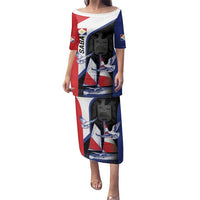 Caribbean Saba Personalized Family Matching Puletasi and Hawaiian Shirt Remis Velisque Sail the Seas - Wonder Print Shop