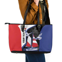 Caribbean Saba Personalized Leather Tote Bag Remis Velisque Sail the Seas - Wonder Print Shop