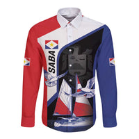 Caribbean Saba Personalized Long Sleeve Button Shirt Remis Velisque Sail the Seas - Wonder Print Shop