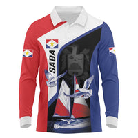 Caribbean Saba Personalized Long Sleeve Polo Shirt Remis Velisque Sail the Seas - Wonder Print Shop