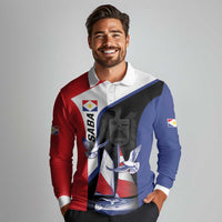 Caribbean Saba Personalized Long Sleeve Polo Shirt Remis Velisque Sail the Seas - Wonder Print Shop