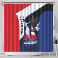 Caribbean Saba Personalized Shower Curtain Remis Velisque Sail the Seas - Wonder Print Shop