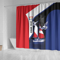 Caribbean Saba Personalized Shower Curtain Remis Velisque Sail the Seas - Wonder Print Shop