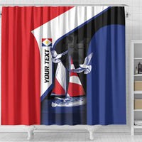 Caribbean Saba Personalized Shower Curtain Remis Velisque Sail the Seas - Wonder Print Shop