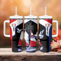 Caribbean Saba Personalized Tumbler With Handle Remis Velisque Sail the Seas - Wonder Print Shop