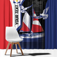 Caribbean Saba Personalized Window Curtain Remis Velisque Sail the Seas - Wonder Print Shop