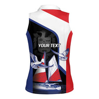 Caribbean Saba Personalized Women Sleeveless Polo Shirt Remis Velisque Sail the Seas - Wonder Print Shop