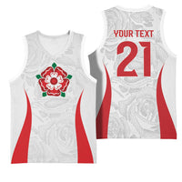 England Rugby National Heritage Custom Basketball Jersey Tudor Rose Inspired Edition