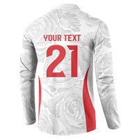 England Rugby National Heritage Custom Button Sweatshirt Tudor Rose Inspired Edition