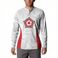 England Rugby National Heritage Custom Button Sweatshirt Tudor Rose Inspired Edition