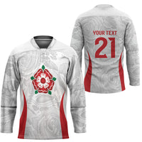 England Rugby National Heritage Custom Hockey Jersey Tudor Rose Inspired Edition