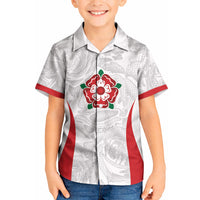 England Rugby National Heritage Custom Kid Hawaiian Shirt Tudor Rose Inspired Edition
