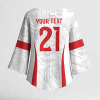 England Rugby National Heritage Custom Kimono Sleeve Blouse Tudor Rose Inspired Edition