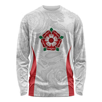 England Rugby National Heritage Custom Long Sleeve Shirt Tudor Rose Inspired Edition
