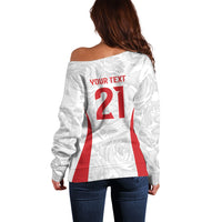 England Rugby National Heritage Custom Off Shoulder Sweater Tudor Rose Inspired Edition