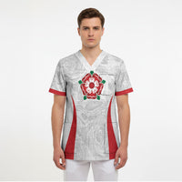 England Rugby National Heritage Custom Scrub Top Tudor Rose Inspired Edition