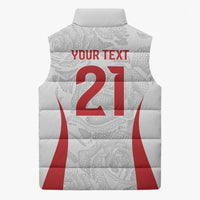 England Rugby National Heritage Custom Sleeveless Puffer Jacket Tudor Rose Inspired Edition