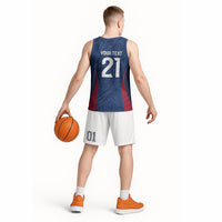 France Rugby National Heritage Custom Basketball Jersey Fleur De Lis Inspired Edition
