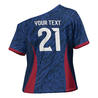 France Rugby National Heritage Custom Cross Shoulder Shirt Fleur De Lis Inspired Edition