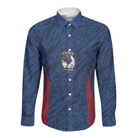 France Rugby National Heritage Custom Long Sleeve Button Shirt Fleur De Lis Inspired Edition