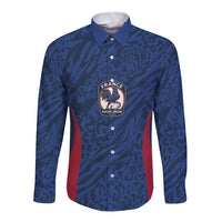 France Rugby National Heritage Custom Long Sleeve Button Shirt Fleur De Lis Inspired Edition