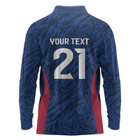 France Rugby National Heritage Custom Long Sleeve Polo Shirt Fleur De Lis Inspired Edition