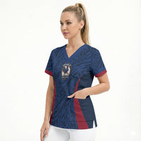 France Rugby National Heritage Custom Scrub Top Fleur De Lis Inspired Edition