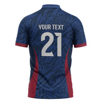 France Rugby National Heritage Custom Zipper Polo Shirt Fleur De Lis Inspired Edition