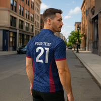 France Rugby National Heritage Custom Zipper Polo Shirt Fleur De Lis Inspired Edition