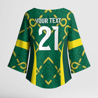 Ireland Rugby National Heritage Custom Kimono Sleeve Blouse Traditional Celtic Inspired Edition