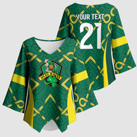 Ireland Rugby National Heritage Custom Kimono Sleeve Blouse Traditional Celtic Inspired Edition