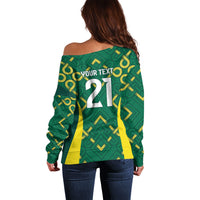 Ireland Rugby National Heritage Custom Off Shoulder Sweater Traditional Celtic Inspired Edition