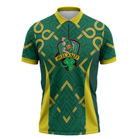 Ireland Rugby National Heritage Custom Zipper Polo Shirt Traditional Celtic Inspired Edition