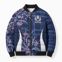 Scotland Rugby National Heritage Custom Bomber Puffer Jacket Traditional Tartan Inspired Edition