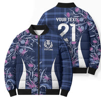 Scotland Rugby National Heritage Custom Bomber Puffer Jacket Traditional Tartan Inspired Edition