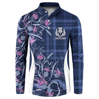Scotland Rugby National Heritage Custom Button Sweatshirt Traditional Tartan Inspired Edition