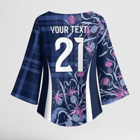 Scotland Rugby National Heritage Custom Kimono Sleeve Blouse Traditional Tartan Inspired Edition