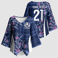 Scotland Rugby National Heritage Custom Kimono Sleeve Blouse Traditional Tartan Inspired Edition