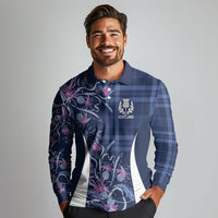 Scotland Rugby National Heritage Custom Long Sleeve Polo Shirt Traditional Tartan Inspired Edition