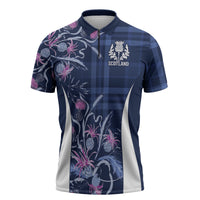 Scotland Rugby National Heritage Custom Zipper Polo Shirt Traditional Tartan Inspired Edition