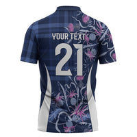 Scotland Rugby National Heritage Custom Zipper Polo Shirt Traditional Tartan Inspired Edition