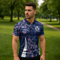 Scotland Rugby National Heritage Custom Zipper Polo Shirt Traditional Tartan Inspired Edition